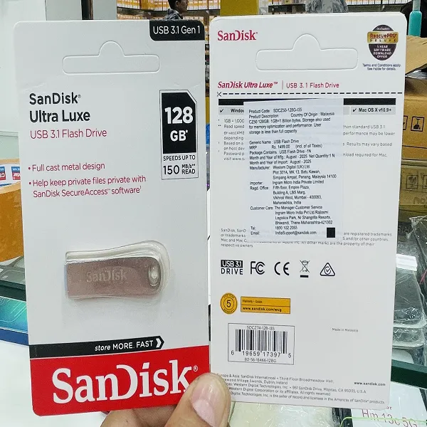 SanDisk 128GB USB 3.1 Flash Drive – Fast & Reliable Data Transfer