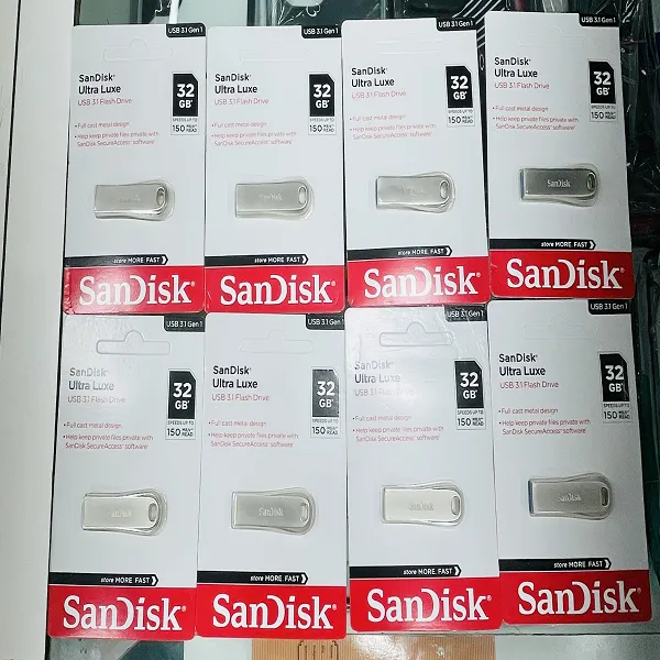 SanDisk Original Ultra Luxe 32GB USB Pendrive – Genuine Metal Flash Drive for High-Speed Data