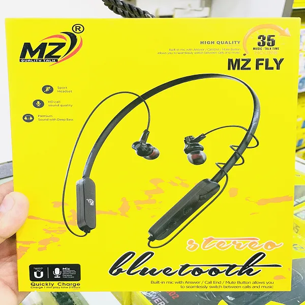 MZ FLY Bluetooth Neckband – Powerful Stereo Sound, Comfortable Fit