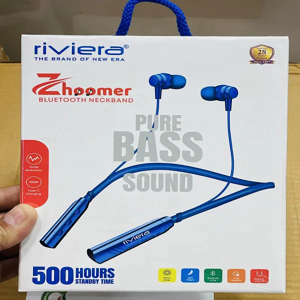 ZHOOMER Bluetooth Neckband – Pure Bass Sound with Long-Lasting Performance