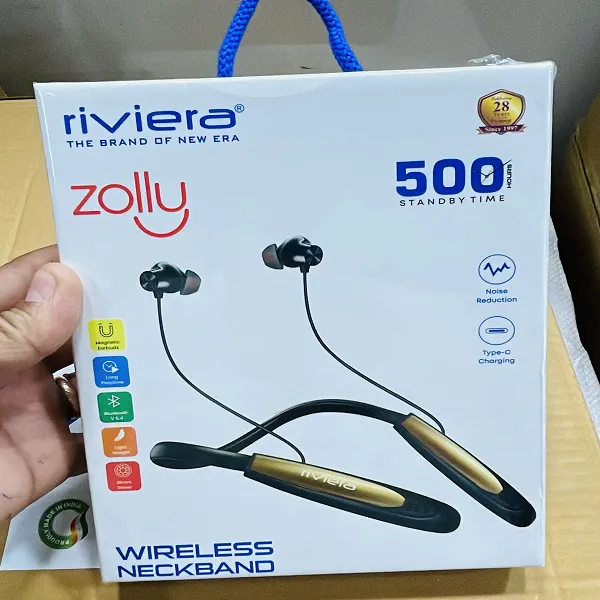 ZOLLU Bluetooth Neckband – Pure Bass Sound with Long-Lasting Performance