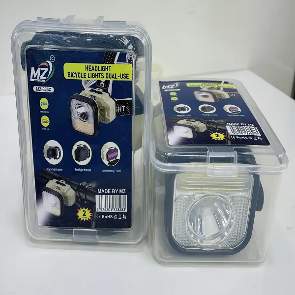 MZ 825X Dual-Use Rechargeable Headlight for Bicycle & Outdoor Use