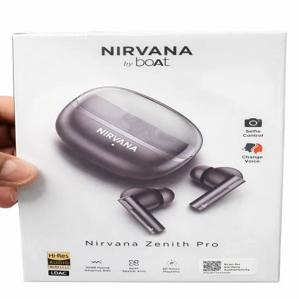 boAt Nirvana Zenith Pro True Wireless Earbuds with Hi-Res Audio & ANC