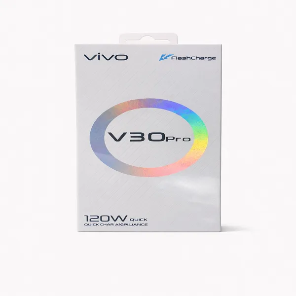 Vivo FlashCharge 120W Quick Charger + C-to-C Cable – 120W Super Fast for V30 Pro