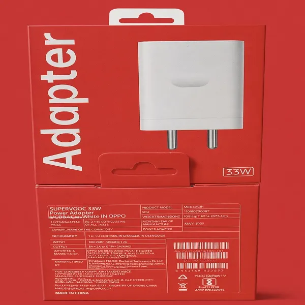OPPO SuperVOOC 33W Power Adapter (MEV-SACH) – 33W Fast Charge OG
